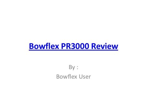 Bowflex PR3000 Review | Bowflex PR3000 Home Gym Review