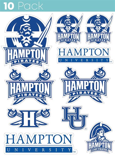 Hampton University 10 Pack Collegiate Vinyl Decal Sticker - Etsy