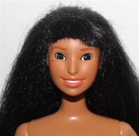 Pocahontas Doll Nude Disney Brown Eyes Long Black Hair TNT Click Knees Smile EUC EBay