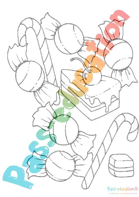 Coloriage gratuit Bonbon PDF à imprimer