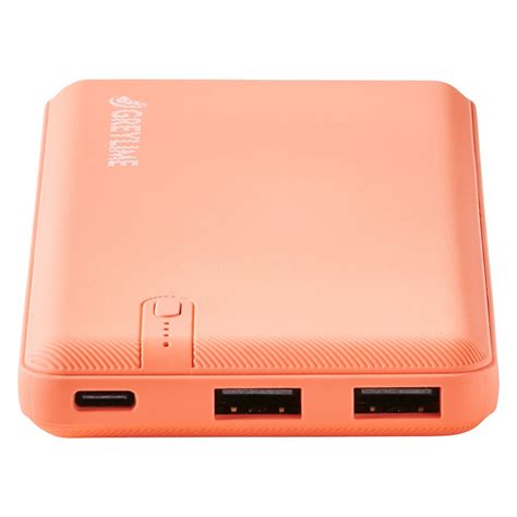 GreyLime OCEAN 10 000 MAh Powerbank 2 X USB A Output Coral Red