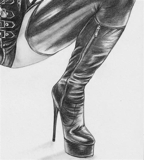 Dominatrix Original Art Hand Drawing 187 Mature Femdom Art Etsy Uk