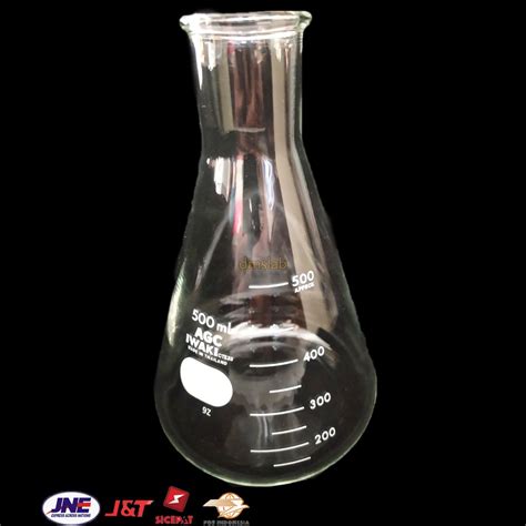 Jual Erlenmeyer Flask Atau Gelas Labu 500ml Iwaki Shopee Indonesia