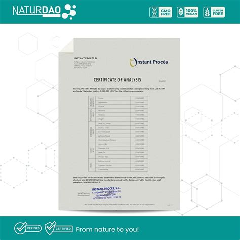 NATURDAO 1.000.000 HDU Vegetable DAO for DAO Deficiency, Histamine