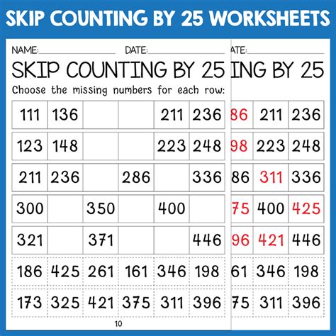 Skip Counting By S Worksheets With Answer Key Teaching Resources