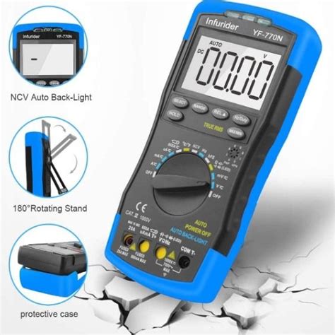 INFURIDER YF 770N Digital Multimeter 6000 Counts Auto Ranging AC DC