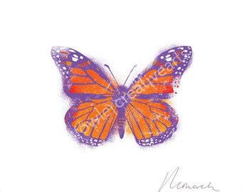 Monarch Butterfly canvas print on wooden by FowlerCreativeArts