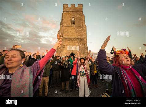 Summer Solstice Glastonbury Tor Hi Res Stock Photography And Images Alamy