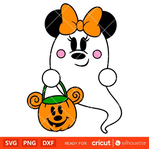 Ghost Minnie Mouse Svg Trick Or Treat Svg Halloween Svg Disney Svg