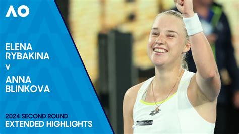 Elena Rybakina V Anna Blinkova Extended Highlights Australian Open