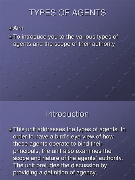 types  agents  law  agency legal concepts