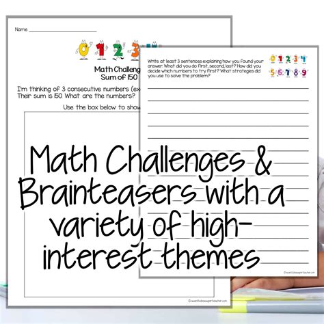 printable math challenges 4