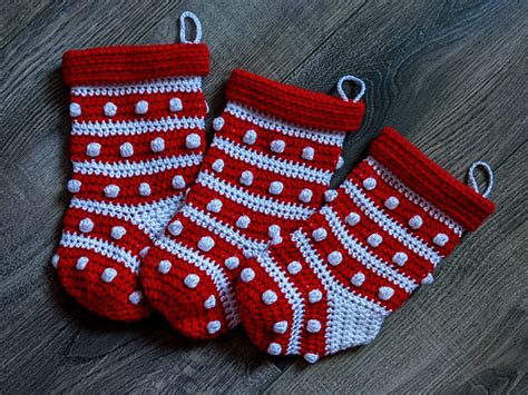 Ravelry Bobbles Stripes Xmas Stocking Pattern By Erangi Udeshika