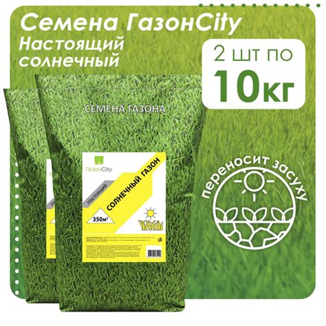 Газонные травы ГазонCity Солнечный_зеленый - купить по выгодным ценам в ...