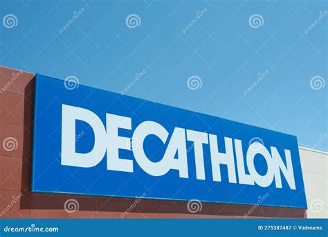 Decathlon Logo Sign on Decathlon Store Facade. Decathlon is Popular French Sporting Goods ...