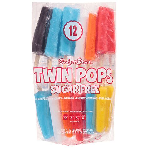Budget Saver Twin Pops Assorted Sugar Free 12 Ea Non Dairy Ice