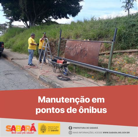 Manutenção em Pontos de Ônibus Prefeitura de Sabará