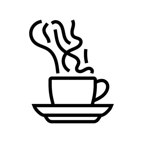 Hot Coffee Cup Line Icon Vector Illustration 26820402 Vector Art At Vecteezy