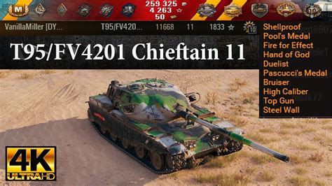 T95 Fv4201 Chieftain Video In Ultra Hd 4k 11668 Dmg 11 Kills 1833 Exp