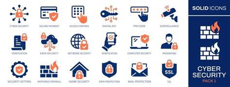 19199 Cyber Security Piktogramme Bilder Stockfotos 3d Objekte Und