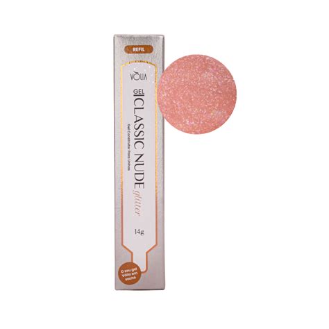 Lançamento Gel Classic Nude Glitter 14g Sachê Refil Vòlia Shopee Brasil