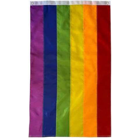 Gay Pride Flag X Ft Lgbtq Rainbow Flag With Sewn Stripes And Brass Grommets Outdoor Nylon Uv