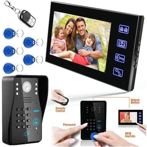 Visiophone Sonnette Visuel Inch Moniteur Int Rieur Et X Tvl