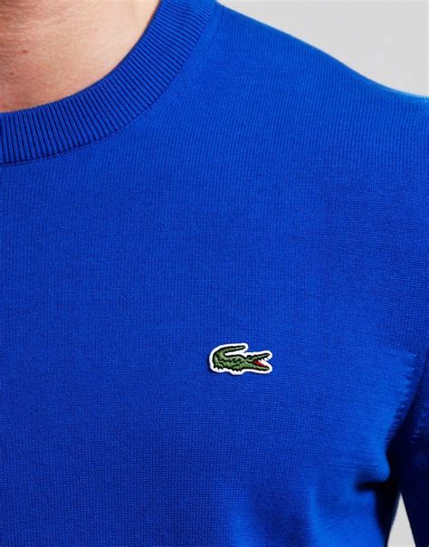 Lacoste Organic Crew Knit Cobalt Terraces Menswear