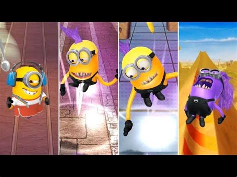 Old School Stuart Turns Evil Despicable Me Minion Rush Gameplay