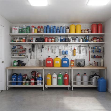 store chemicals  hazardous materials   garage