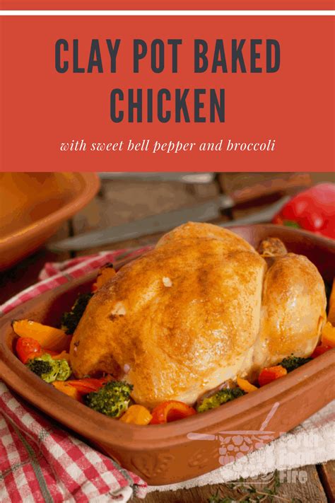 Clay Pot Chicken (Römertopf) With Bell Peppers & Broccoli - Earth, Food