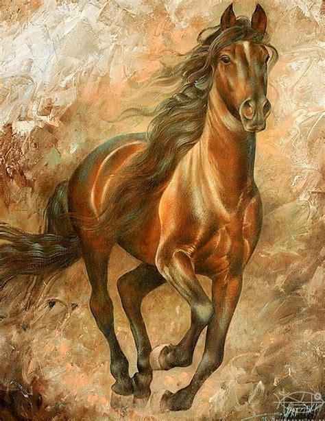 Cuadros Pinturas Oleos Caballos Pintura Artística Al Óleo De