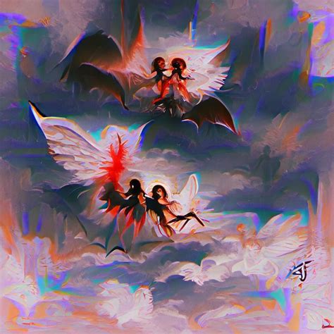 Angels And Devils Ai Generated Artwork Nightcafe Creator