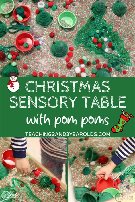 Easy Christmas Sensory Table With Pom Poms Artofit