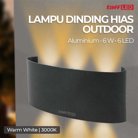 Jual TaffLED Lampu Dinding Hias Outdoor Modern Aluminium 6W 6LED