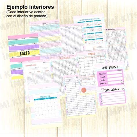 Agenda Docente Editables Para Imprimir Muestras Imprimikits