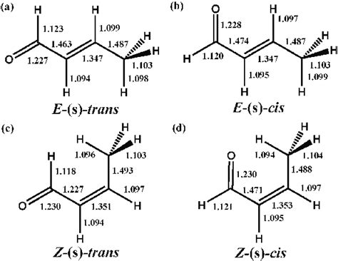 Structure And Nomenclature Of Rotational Isomers Of Crotonaldehyde Download Scientific Diagram