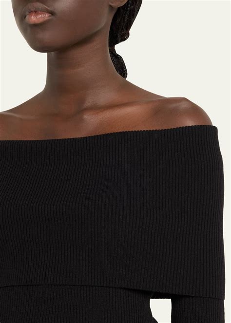 Alc Evelyn Ribbed Off Shoulder Top Bergdorf Goodman
