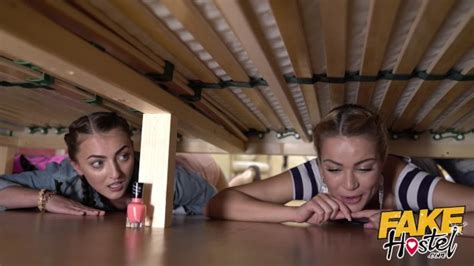 Fake Hostel Two Hot Girls Get Stuck Under A Bunk Bed Xxx Mobile Porno