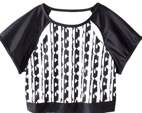 Peter Pilotto Bikini Crop Top Swimsuit Swimwear Geometric Print Stylish Black EBay