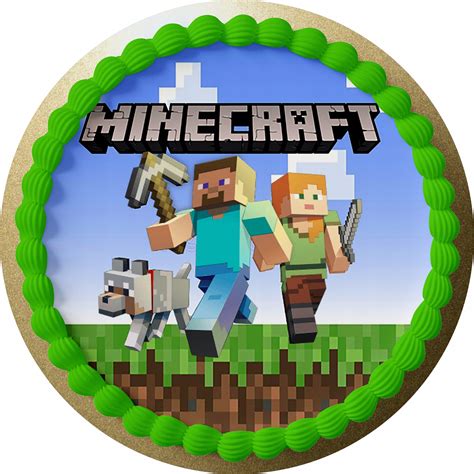 OPŁATEK NA TORT Minecraft WZORY GRATIS TEKST IMIĘ 11755917531 Allegro pl