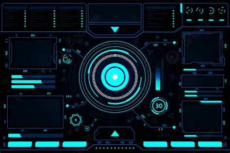 Control Panel Abstract Technology Interface Hud On Black Background