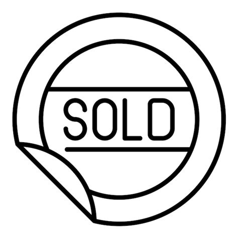 Premium Vector Sold Out Line Illustration