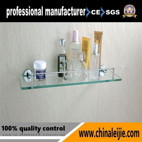 High Quality Stainless Steel Bathroom Fittings Series Glass Shelf For Hotel Lj55412 Bathroom