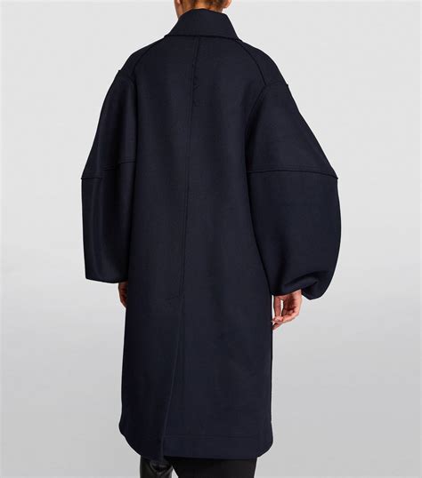 Womens Jw Anderson Navy Balloon Sleeved Pea Coat Harrods Uk