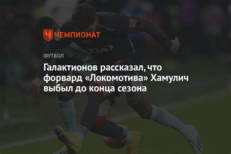 Галактионов рассказал, что форвард «Локомотива» Хамулич выбыл до конца ...