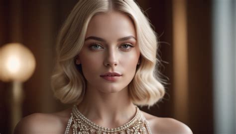 Hyperrealistic Portrait Of Model With Shaved Blonde Hair Stable Diffusion Online