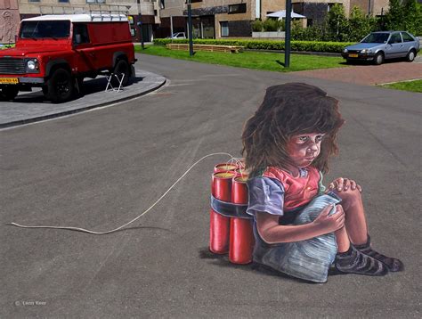 4D street art at Twente Biennale 2013 - 3D streetpainting by Leon Keer | 3D street painting ...