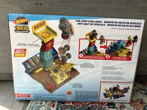 Hot Wheels Monster Trucks Arena Smashers Demo Derby Car Jump Challenge Macy S