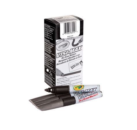 Crayola 1494489 Visi Max Dry Erase Marker Chisel Tip Black Pack Of 12